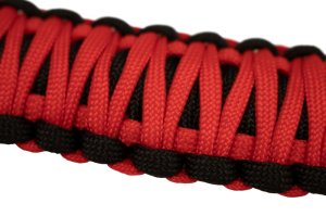Jeep Unlimited Grab Handles - Front & Rear - Fishbone Offroad - Paracord A-Pillar & Sound Bar - Red - `07-`18